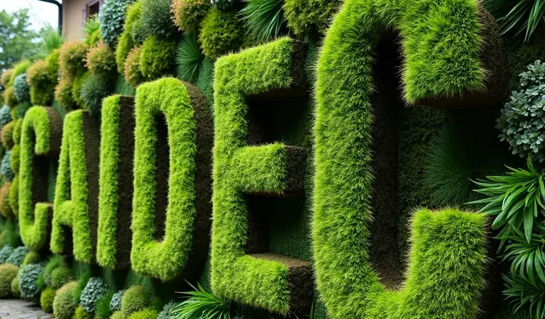 Giardinaggio e Calligrafia Vegetale: Creare Scritte Decorative con Muschi e Piante Tappezzanti